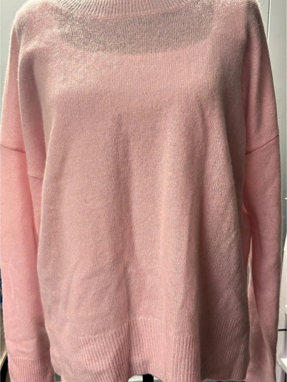 MALO GM309101 Cashmere Crewneck in Pink XL NWT